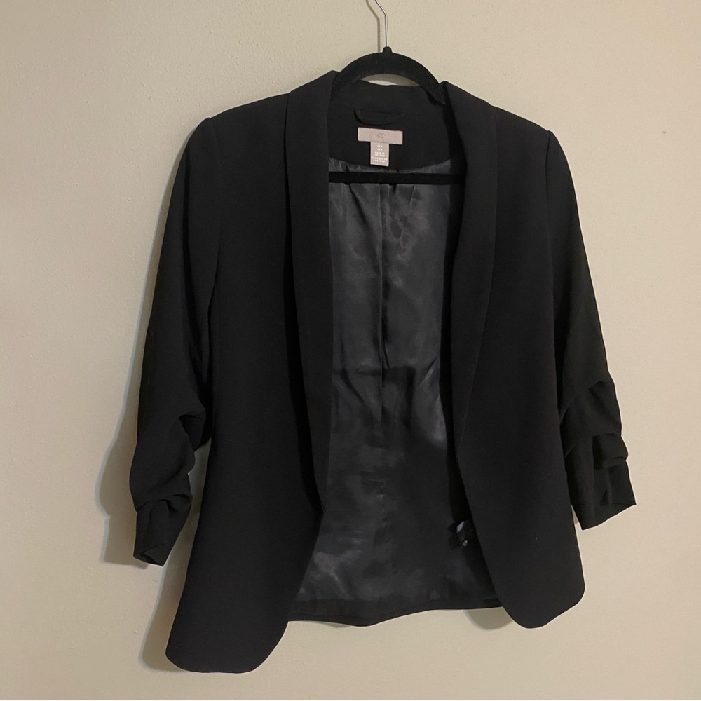 H&M Black Open-Front Blazer